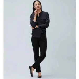 Ministry of Supply Womens Pant Fusion Straight Leg Black Small